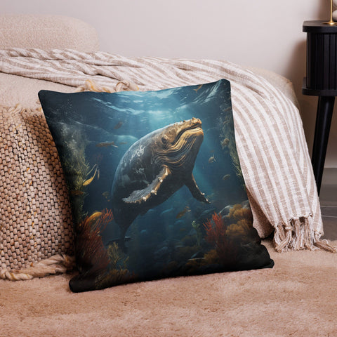 About my Brain Institute Cushion Covers 22″×22″ Whale Spirit Animal Cushion Covers
