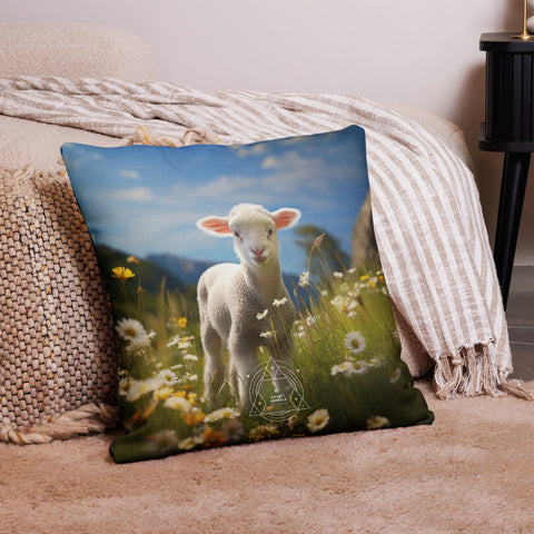 About my Brain Institute Cushion Covers Lamb Spirit Animal Cushion Covers