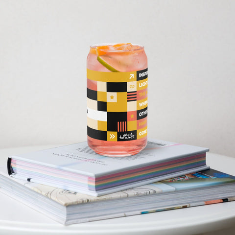 About my Brain Institute Drinking Glass Heart 2 Heart Inspiration Glass