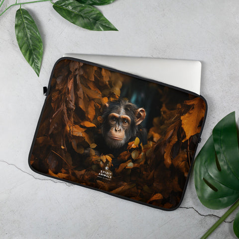 About my Brain Institute Laptop Sleeves 15″ Chimpanzee Spirit Animal  Laptop Sleeve