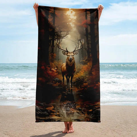 About my Brain Institute Towels Elk Spirit Animal Lightweight Beach Towel
