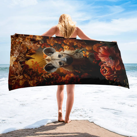 About my Brain Institute Towels Hyena Spirit Animal Lightweight Beach Towel