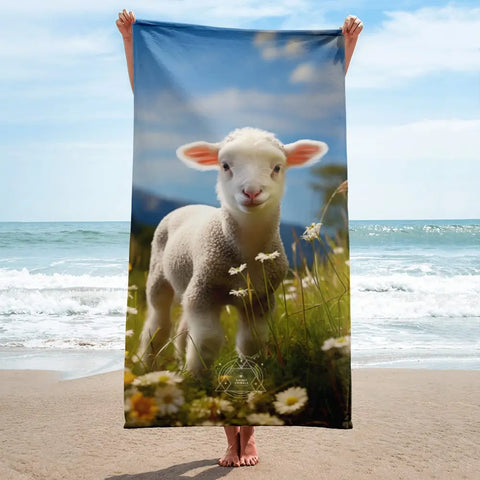 About my Brain Institute Towels Lamb Spirit Animal Lightweight Beach Towel