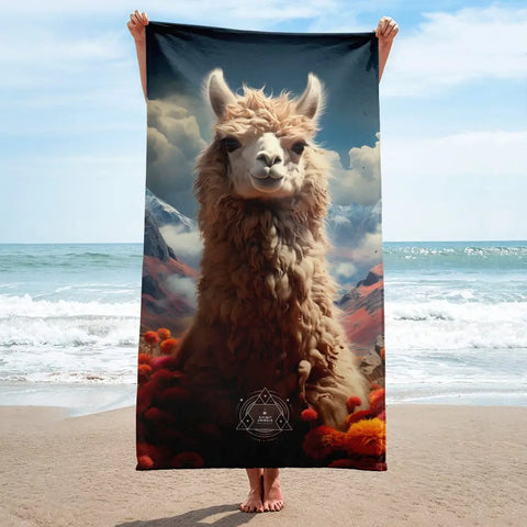 About my Brain Institute Towels Llama Spirit Animal Lightweight Beach Towel