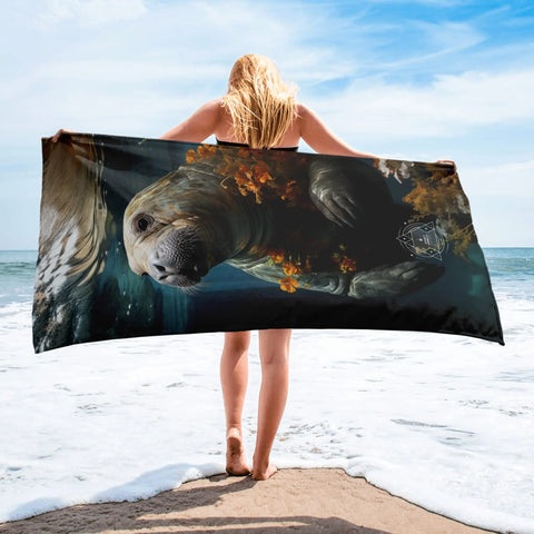 About my Brain Institute Towels Manatee Spirit Animal Lightweight Beach Towel
