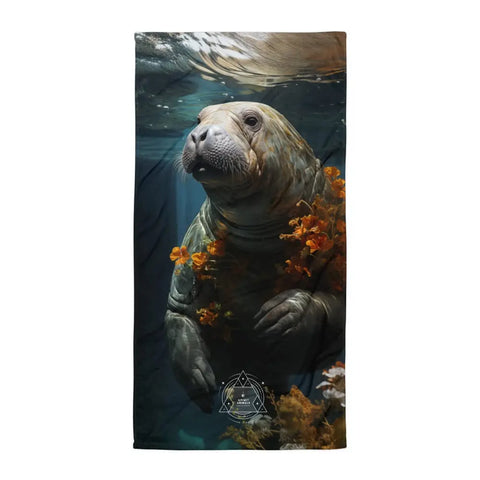 About my Brain Institute Towels Manatee Spirit Animal Lightweight Beach Towel