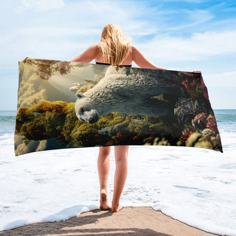 About my Brain Institute Towels Polar Bear Spirit Animal Lightweight Beach Towel