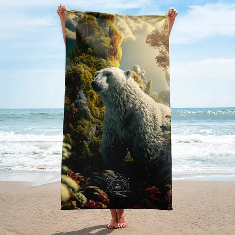 About my Brain Institute Towels Polar Bear Spirit Animal Lightweight Beach Towel