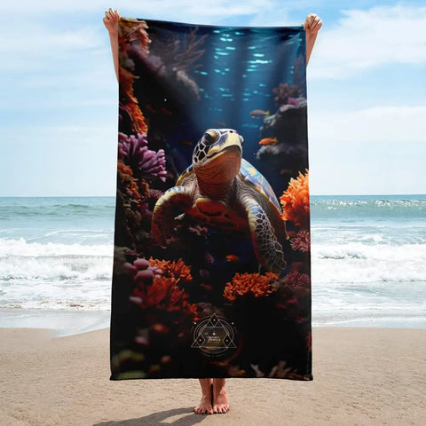 About my Brain Institute Towels Sea Turtle Spirit Animal Lightweight Beach Towel
