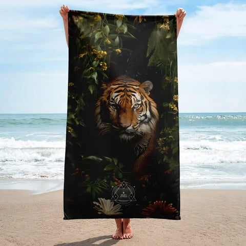 About my Brain Institute Towels Tiger Spirit Animal Lightweight Beach Towel