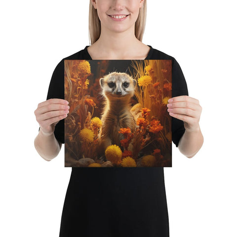 About my Brain Institute Wall Art 12″×12″ Meerkat Spirit Animal Canvas
