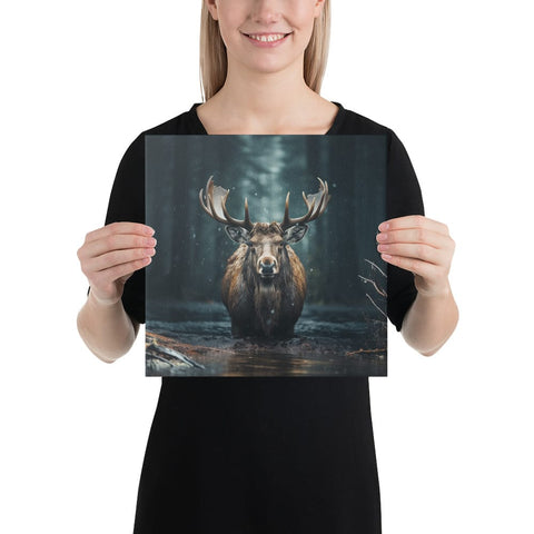 About my Brain Institute Wall Art 12″×12″ Moose Spirit Animal Canvas
