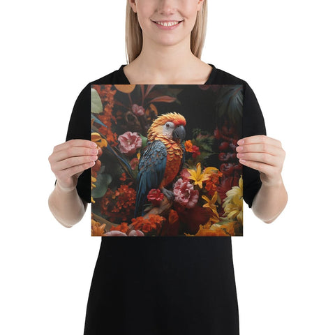 About my Brain Institute Wall Art 12″×12″ Parrot Spirit Animal Canvas