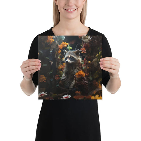 About my Brain Institute Wall Art 12″×12″ Raccoon Spirit Animal Canvas