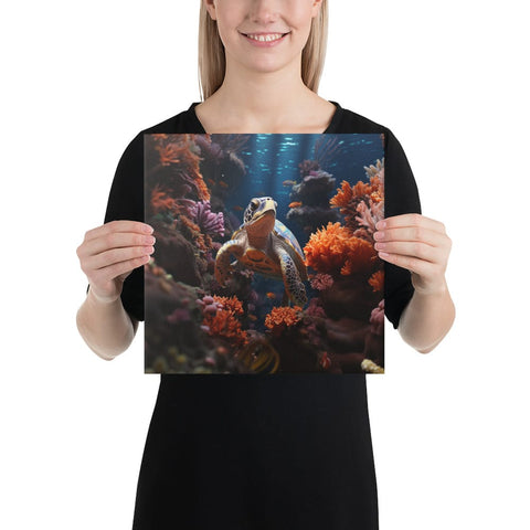 About my Brain Institute Wall Art 12″×12″ Sea Turtle Spirit Animal Canvas
