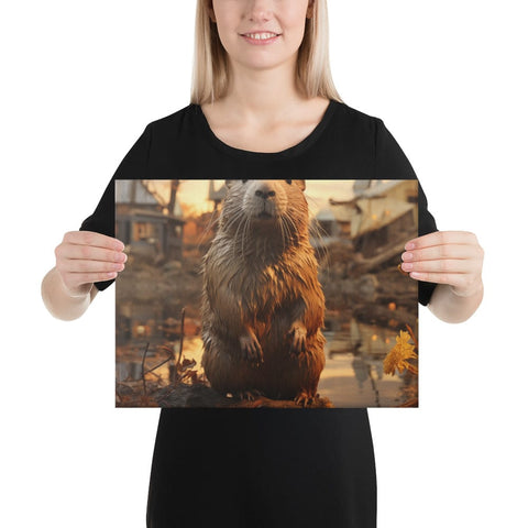 About my Brain Institute Wall Art 12″×16″ Beaver Spirit Animal Canvas