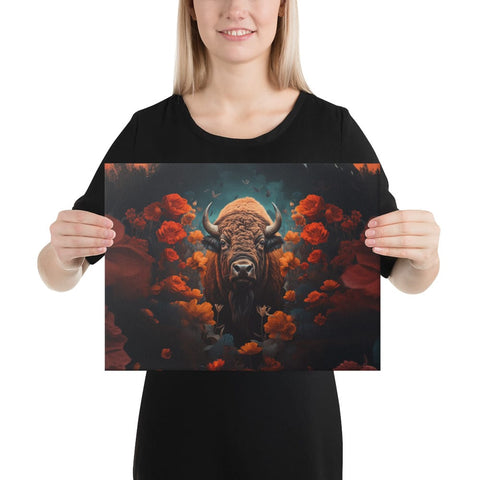 About my Brain Institute Wall Art 12″×16″ Buffalo Spirit Animal Canvas