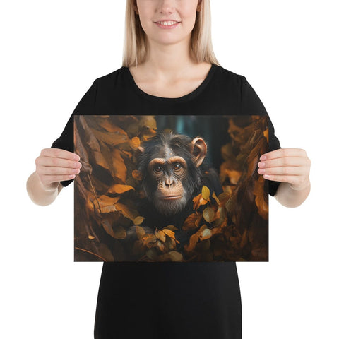 About my Brain Institute Wall Art 12″×16″ Chimpanzee Spirit Animal Canvas