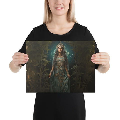 About my Brain Institute Wall Art 12″×16″ Mama Quilla Goddess Canvas