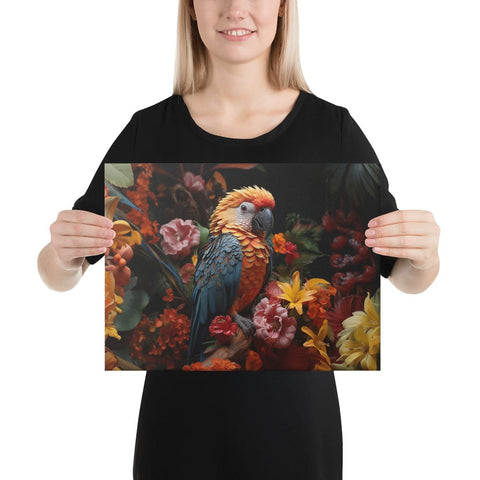About my Brain Institute Wall Art 12″×16″ Parrot Spirit Animal Canvas