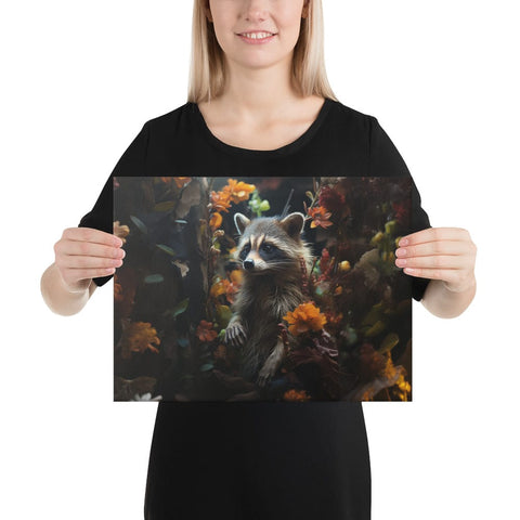 About my Brain Institute Wall Art 12″×16″ Raccoon Spirit Animal Canvas