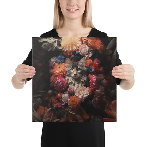 About my Brain Institute Wall Art 16″×16″ Cat Spirit Animal Canvas