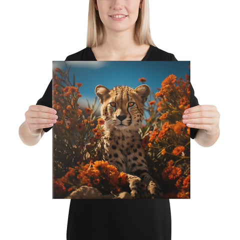 About my Brain Institute Wall Art 16″×16″ Cheetah Spirit Animal Canvas