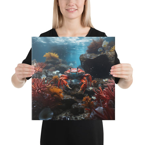 About my Brain Institute Wall Art 16″×16″ Crab Spirit Animal Canvas