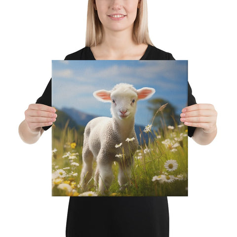About my Brain Institute Wall Art 16″×16″ Lamb Spirit Animal Canvas