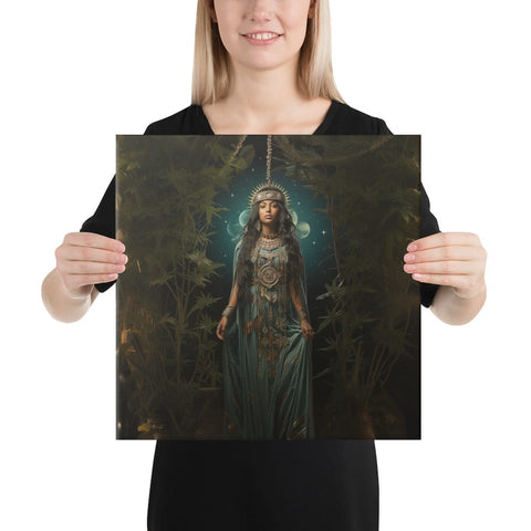 About my Brain Institute Wall Art 16″×16″ Mama Quilla Goddess Canvas