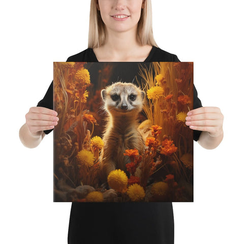 About my Brain Institute Wall Art 16″×16″ Meerkat Spirit Animal Canvas