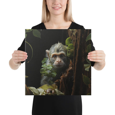 About my Brain Institute Wall Art 16″×16″ Monkey Spirit Animal Canvas