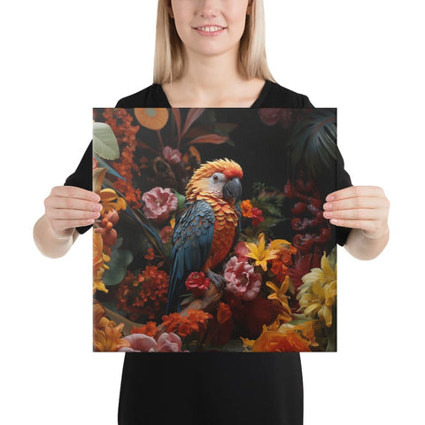 About my Brain Institute Wall Art 16″×16″ Parrot Spirit Animal Canvas