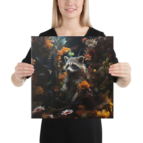 About my Brain Institute Wall Art 16″×16″ Raccoon Spirit Animal Canvas