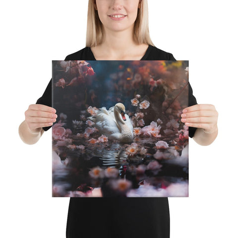 About my Brain Institute Wall Art 16″×16″ Swan Spirit Animal Canvas