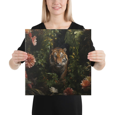 About my Brain Institute Wall Art 16″×16″ Tiger Spirit Animal Canvas