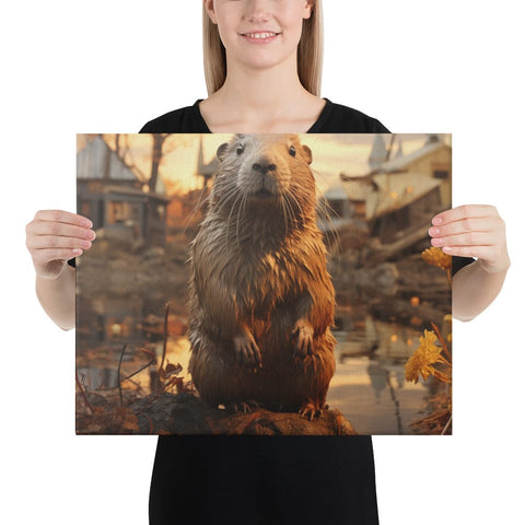 About my Brain Institute Wall Art 16″×20″ Beaver Spirit Animal Canvas