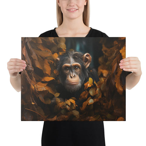 About my Brain Institute Wall Art 16″×20″ Chimpanzee Spirit Animal Canvas