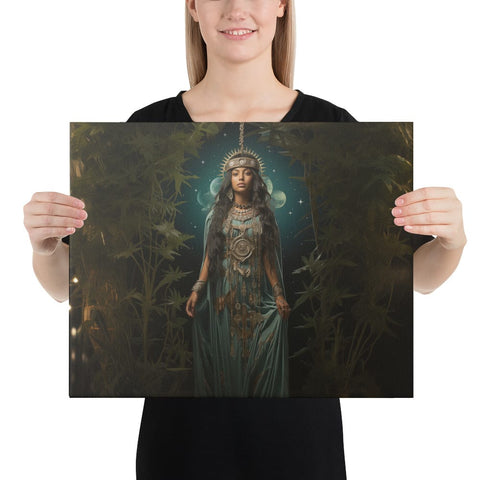 About my Brain Institute Wall Art 16″×20″ Mama Quilla Goddess Canvas