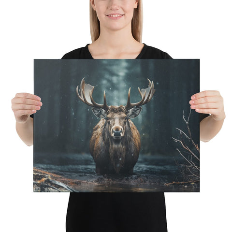 About my Brain Institute Wall Art 16″×20″ Moose Spirit Animal Canvas