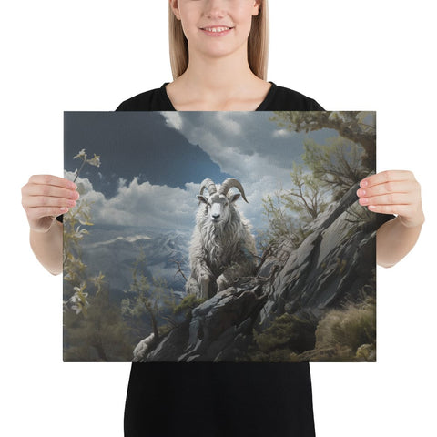 About my Brain Institute Wall Art 16″×20″ Mountain Goat Spirit Animal Canvas