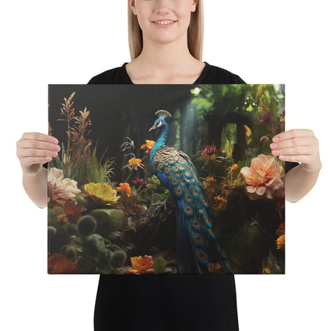 About my Brain Institute Wall Art 16″×20″ Peacock Spirit Animal Canvas