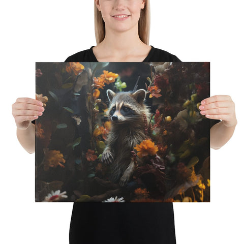 About my Brain Institute Wall Art 16″×20″ Raccoon Spirit Animal Canvas