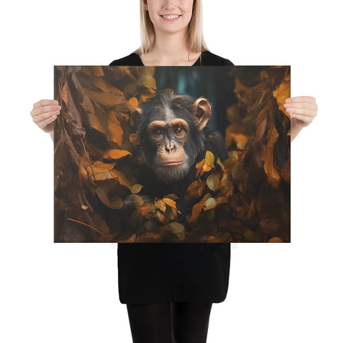 About my Brain Institute Wall Art 18″×24″ Chimpanzee Spirit Animal Canvas