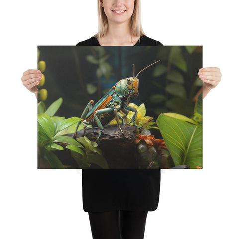About my Brain Institute Wall Art 18″×24″ Grasshopper Spirit Animal Canvas