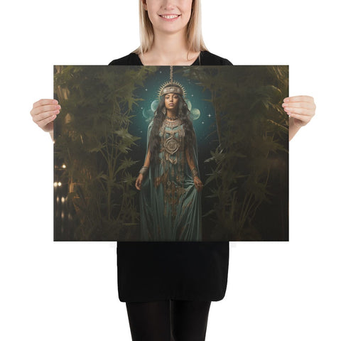 About my Brain Institute Wall Art 18″×24″ Mama Quilla Goddess Canvas