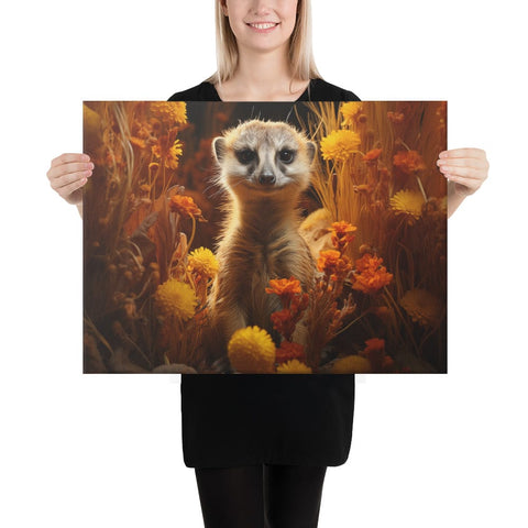 About my Brain Institute Wall Art 18″×24″ Meerkat Spirit Animal Canvas