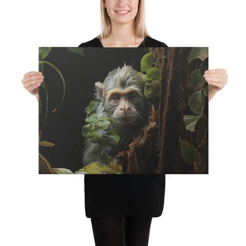 About my Brain Institute Wall Art 18″×24″ Monkey Spirit Animal Canvas