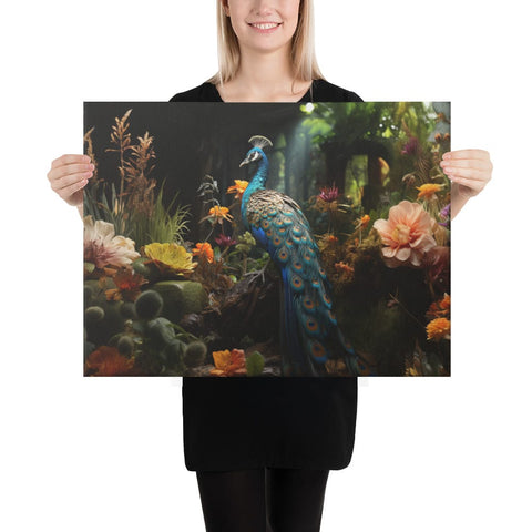 About my Brain Institute Wall Art 18″×24″ Peacock Spirit Animal Canvas