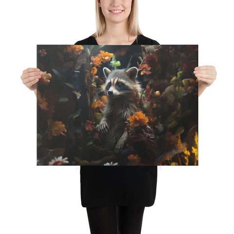 About my Brain Institute Wall Art 18″×24″ Raccoon Spirit Animal Canvas